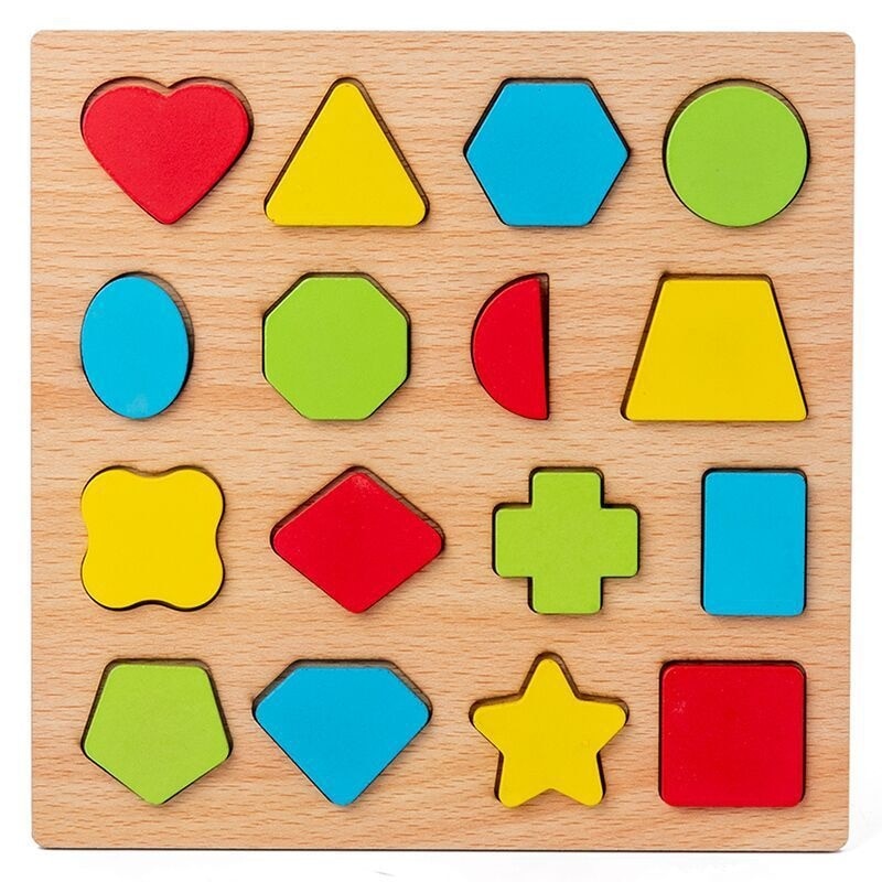 3D Wooden Alphabet Shape Matching  Puzzle Board
