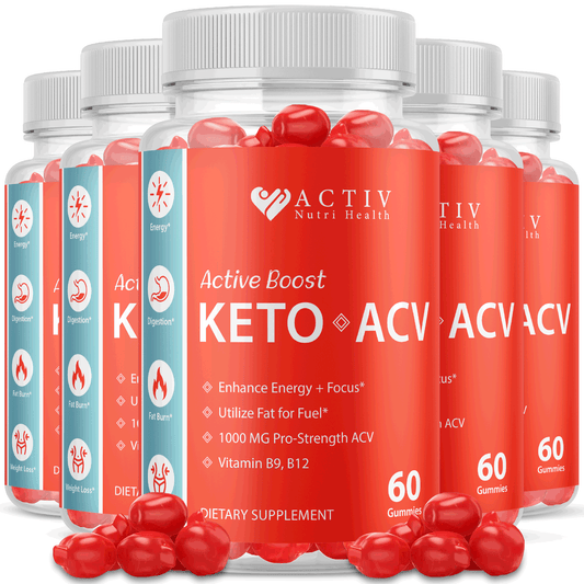 Activ Keto + Gummies; Active ACV Gummie Advanced Diet Weight Loss AVC ACT 5 Pack