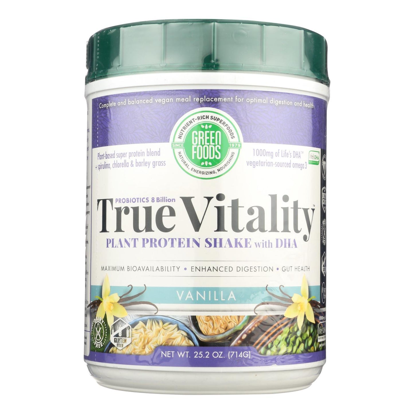 Green Foods True Vitality Plant Protein Shake In Vanilla - 1 Each - 25.2 Oz