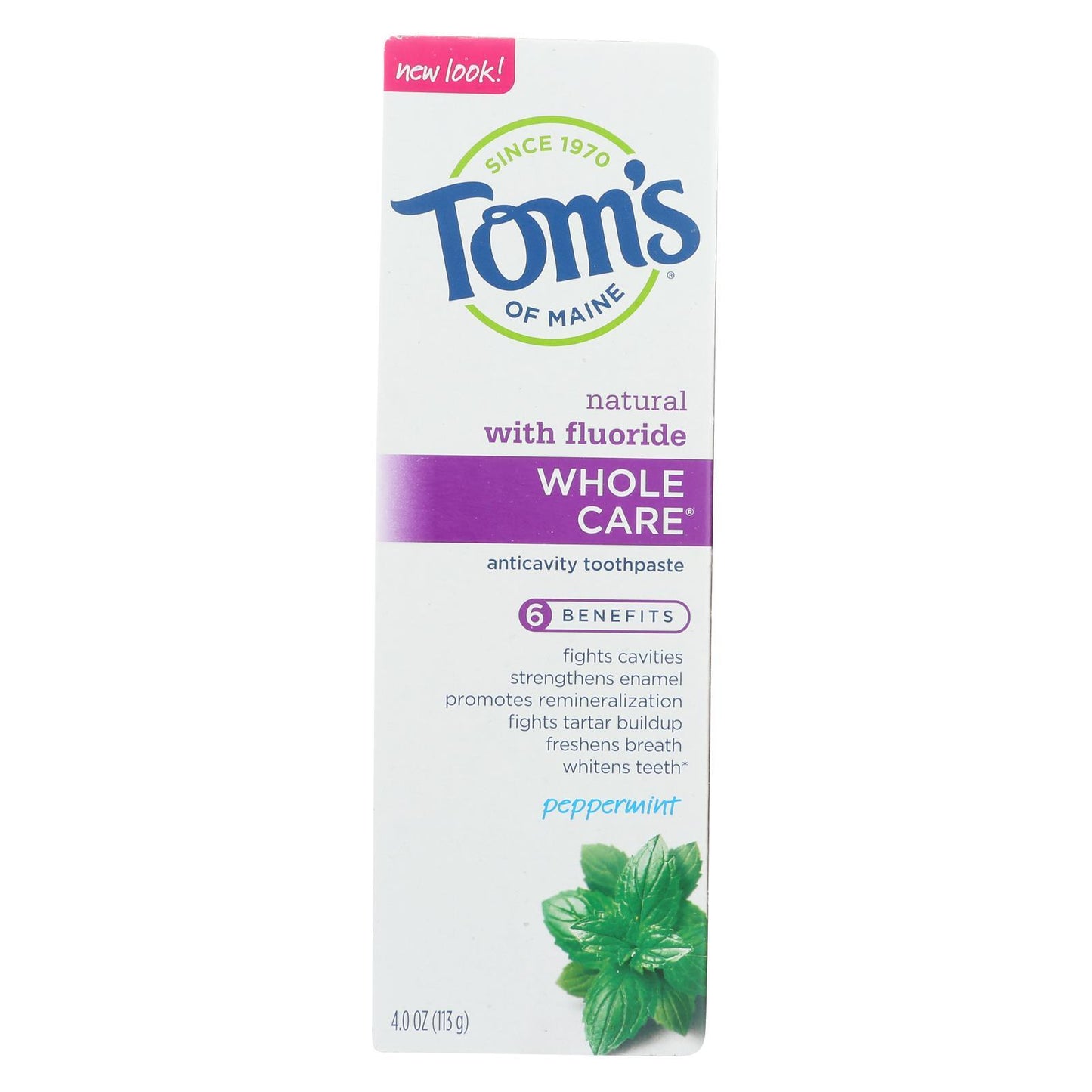 Tom's Of Maine - Tp Whole Care Ppmnt Fluor - Case Of 6 - 4 Oz