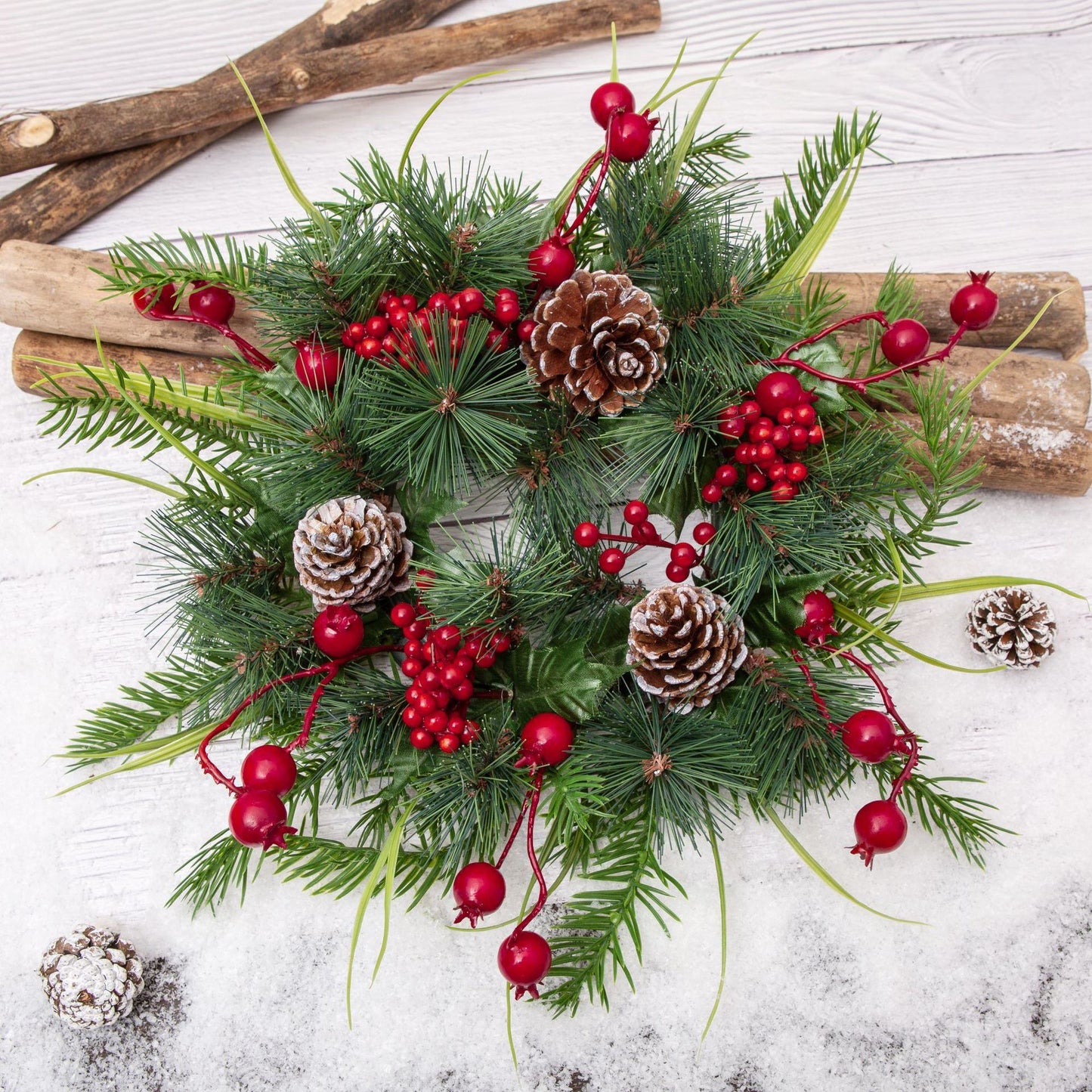 Christmas Wreath Festive Christmas Rattan Venue Layout Props Wreath Decorations Door Hanging