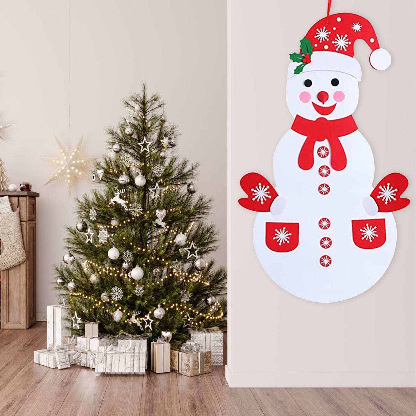 Felt Christmas Snowman Set DIY Felt Christmas Hanging Decorations