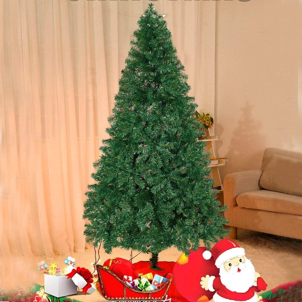10' Premium Spruce Christmas Tree W/Metal Stand;  Green