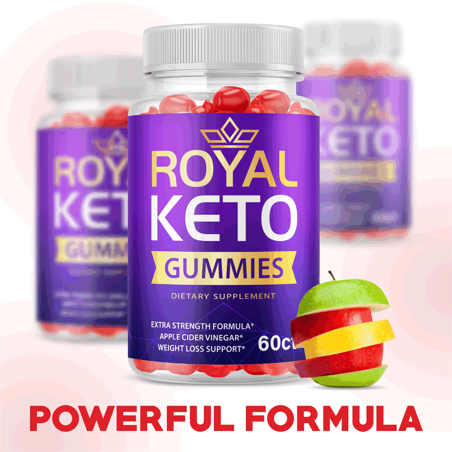 3-Royal Keto Gummies; Royal ACV Gummies; Advanced Weight Loss Gummies; 180ct