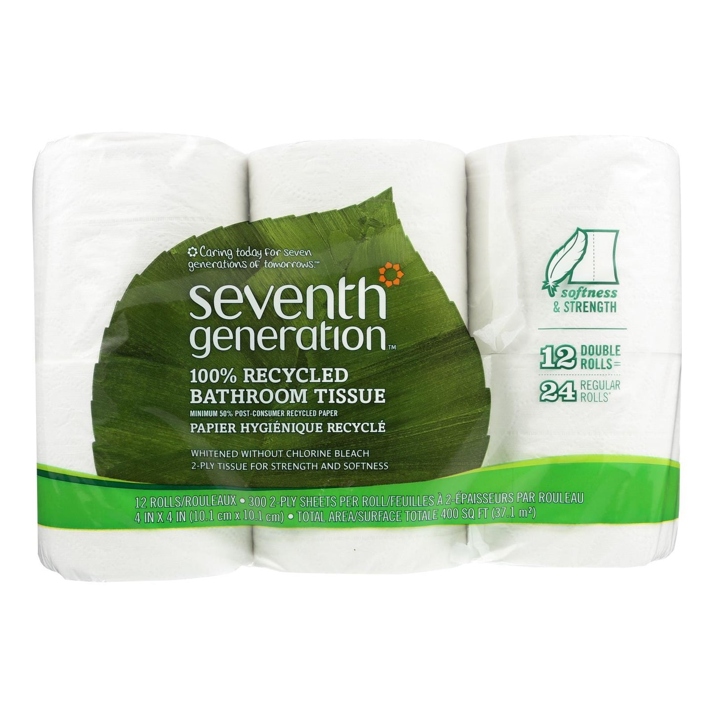 Seventh Generation Bathroom Tissue - Case Of 4 - 300 Count