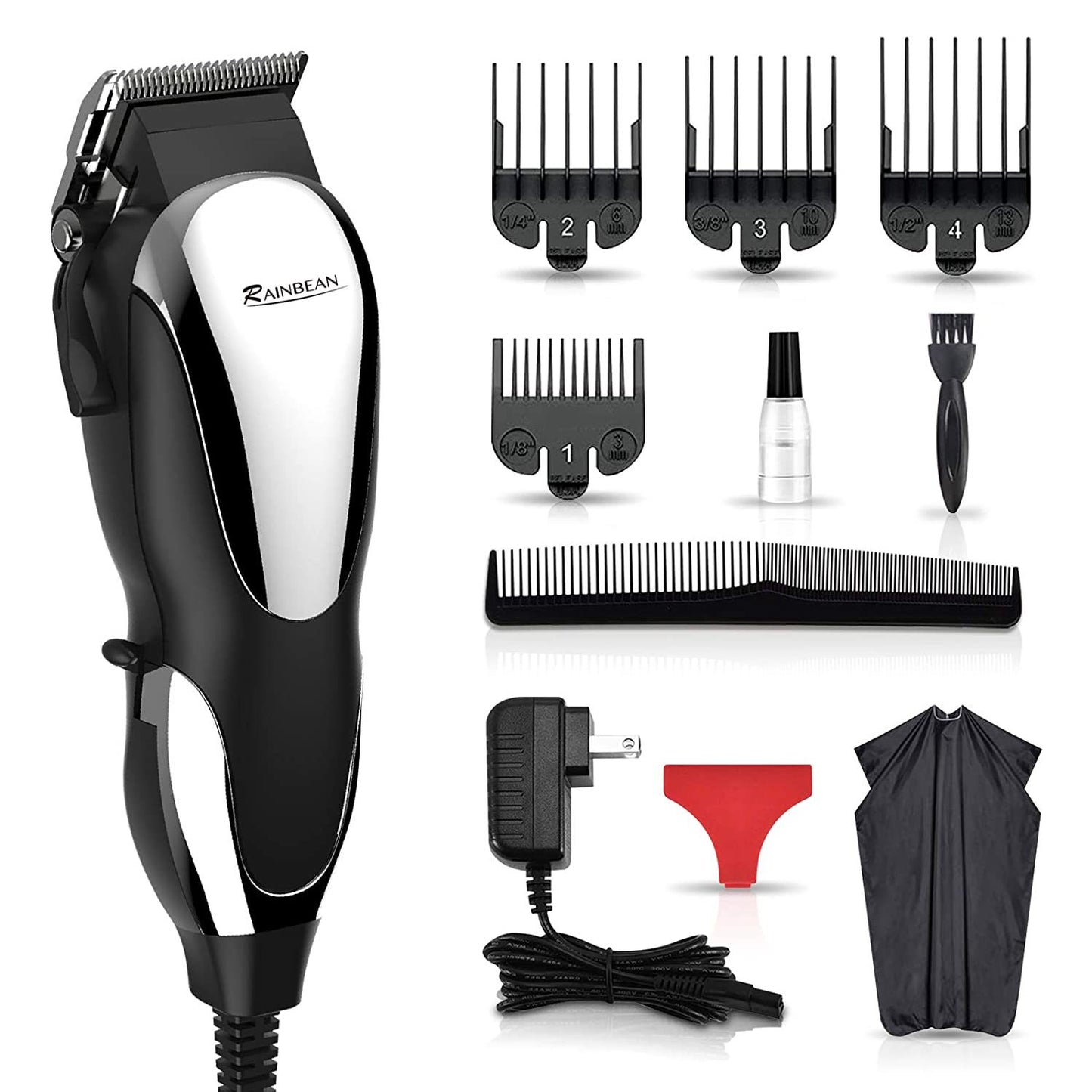 Hair Clippers RAINBEAN Corded Hair Clippers for Men Complete Hair and Beard Clipping and Trimming Kit