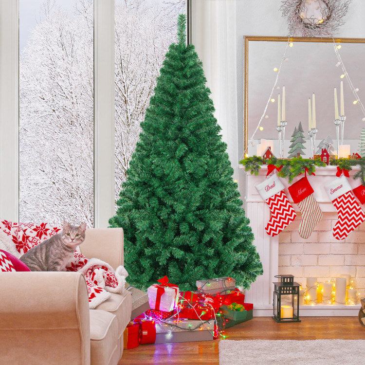 5/6 Feet Artificial PVC Hinged Christmas Tree with Solid Metal Stand