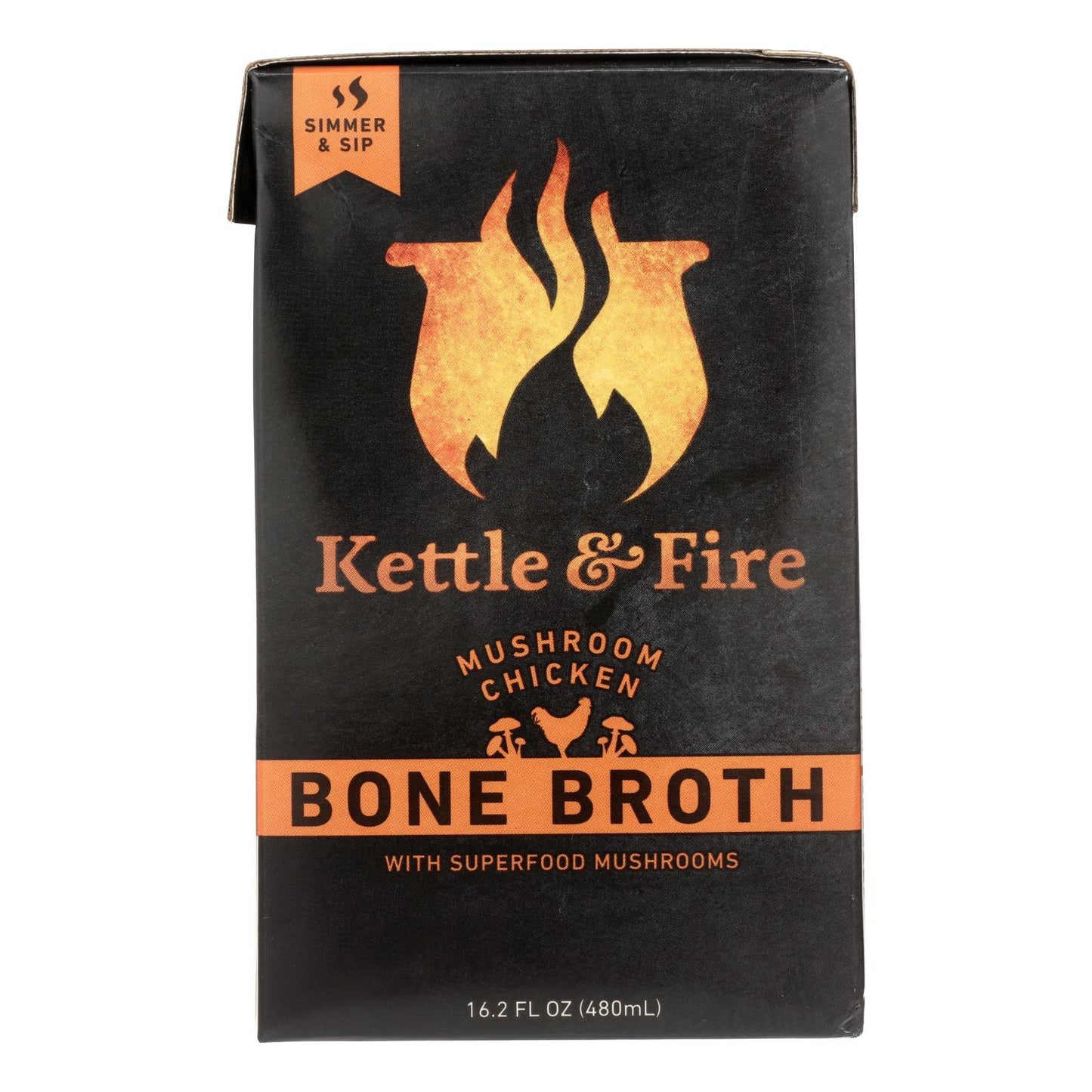 Kettle & Fire Mushroom Chicken Bone Broth - Case Of 6 - 16.9 Oz