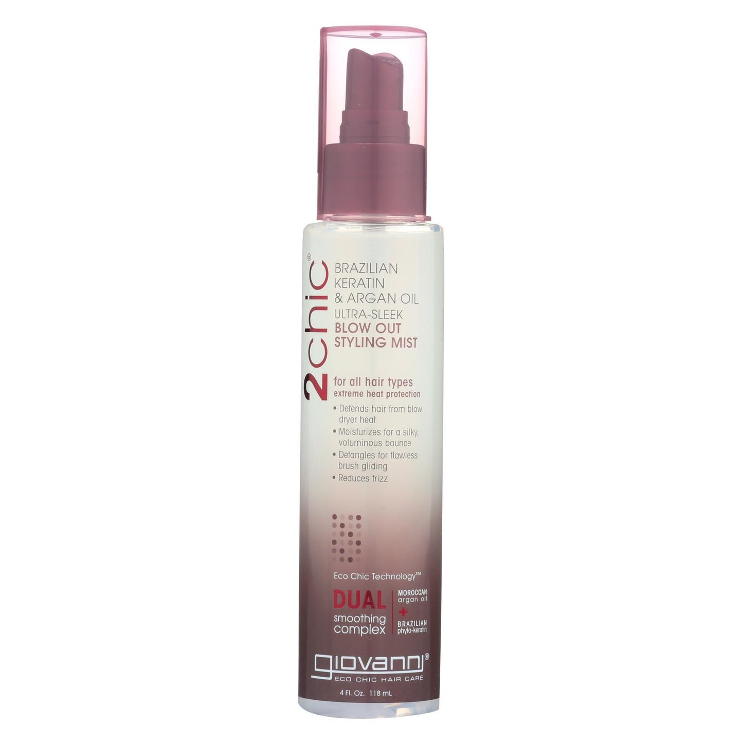 Giovanni 2chic Blow Out Styling Mist With Brazilian Keratin And Argan Oil - 4 Fl Oz