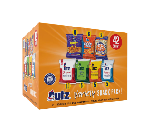 42 ct Utz Variety Snack Pack Box