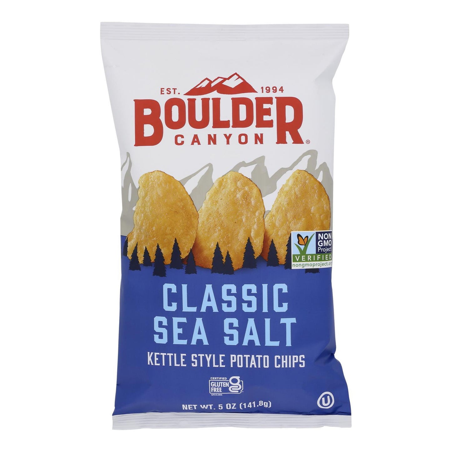 Boulder Canyon - Totally Natural Potato Chips - Case Of 12 - 5 Oz.