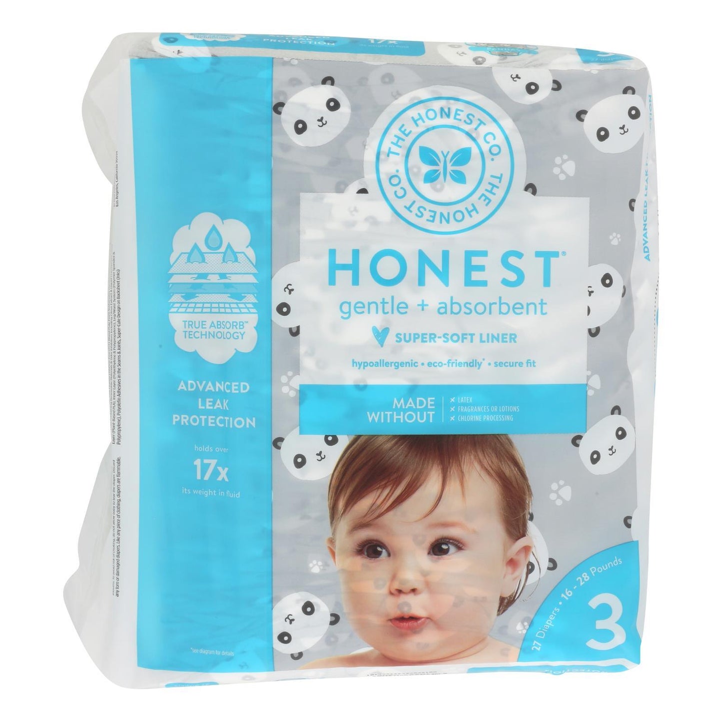 The Honest Company - Diapers Size 3 - Pandas - 27 Count
