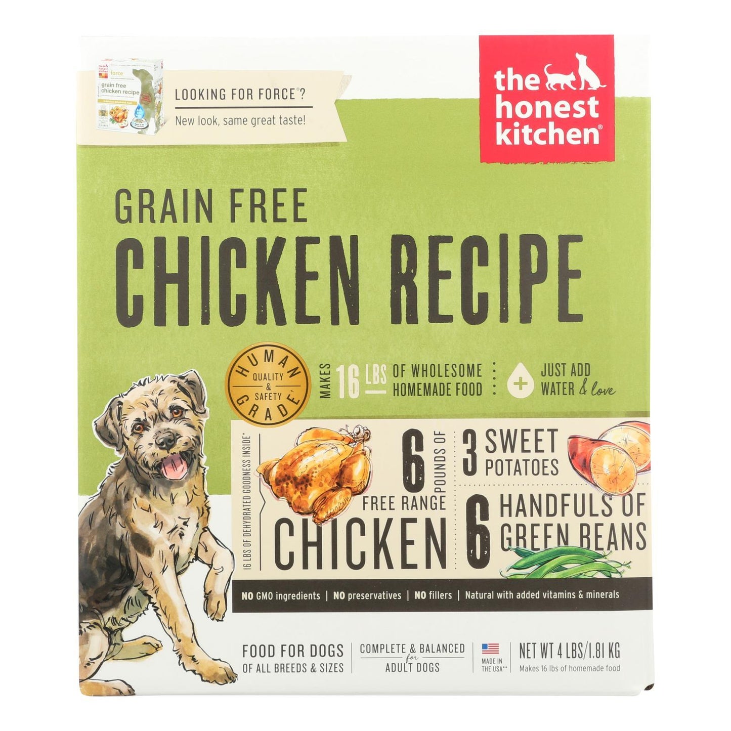 The Honest Kitchen Force - Grain Free Chicken Dog Food - 4 Lb.